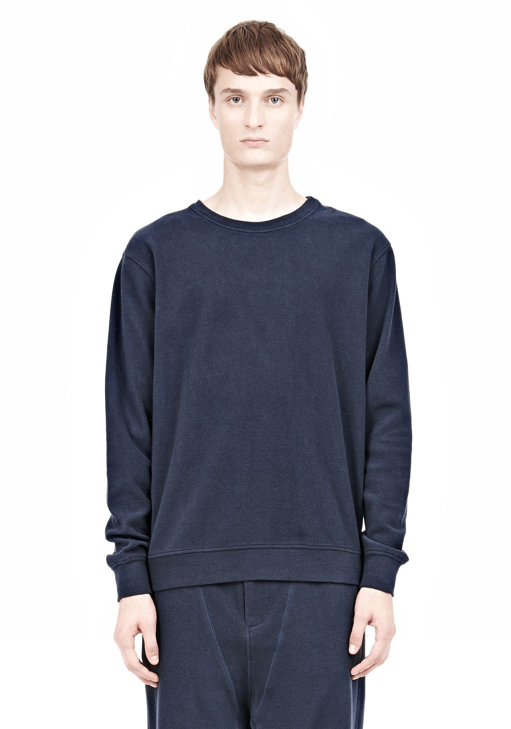 Alexander wang Pique Double Knit Sweatshirt in Blue for Men | Lyst