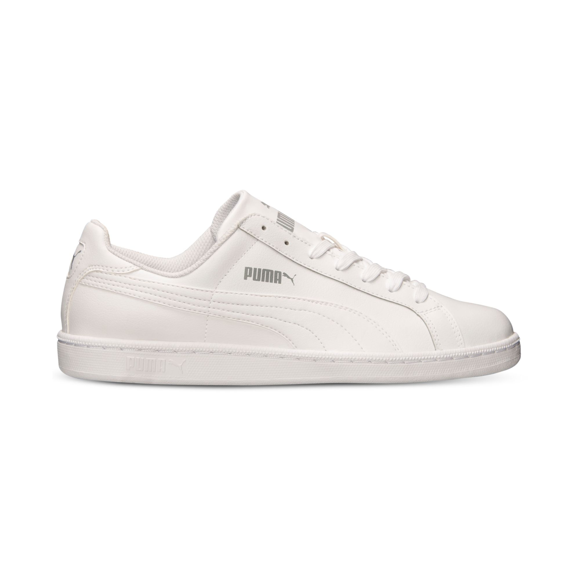 Puma Men'S Smash Leather Casual Sneakers From Finish Line in White for ...