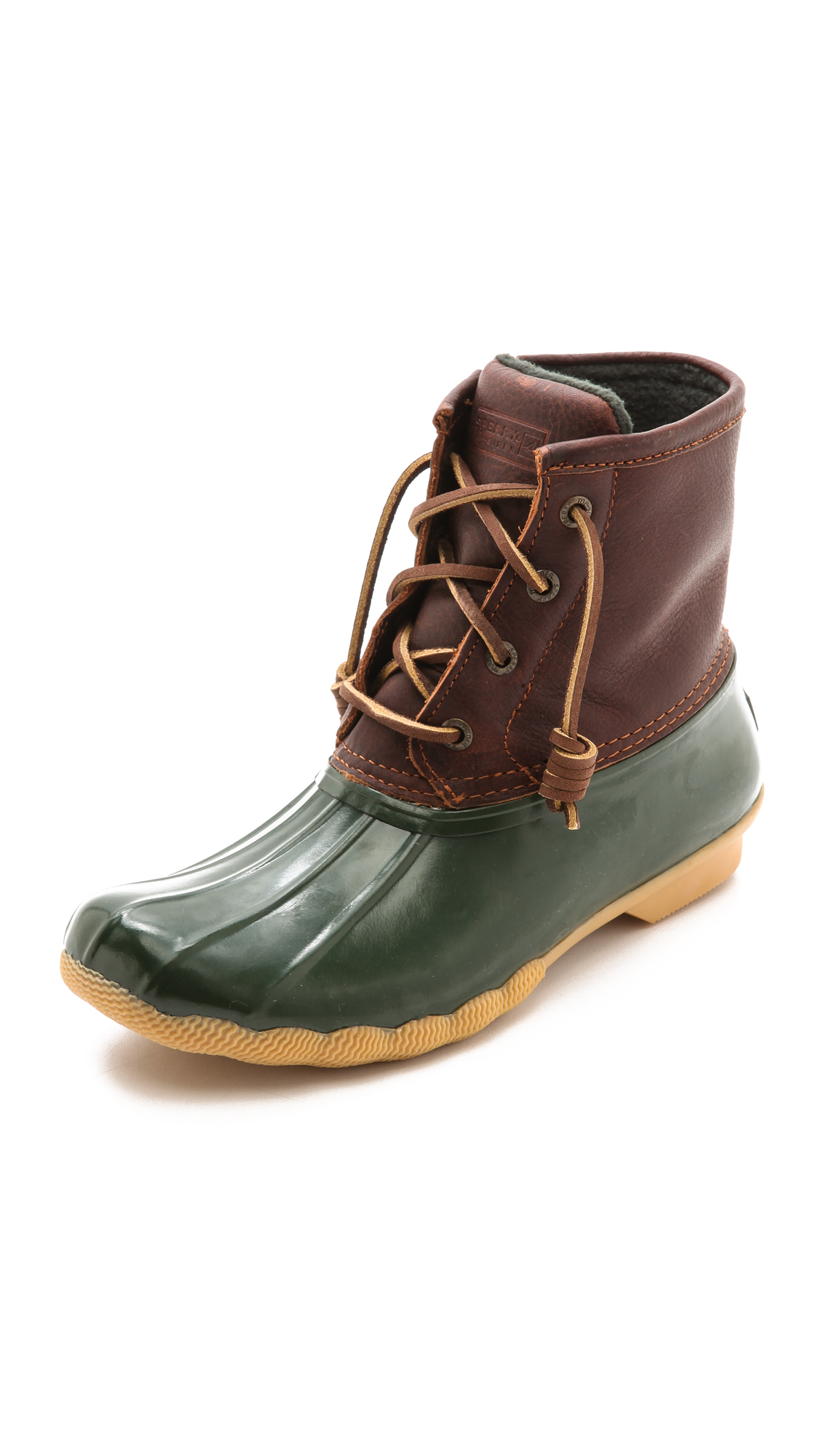 Lyst - Sperry Top-Sider Saltwater Duck Boots - Tangreen in Brown