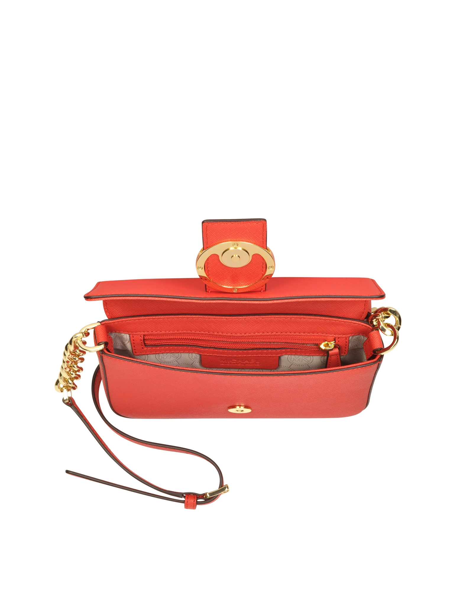 Michael kors Small Fulton Saffiano Messenger Bag in Natural Lyst