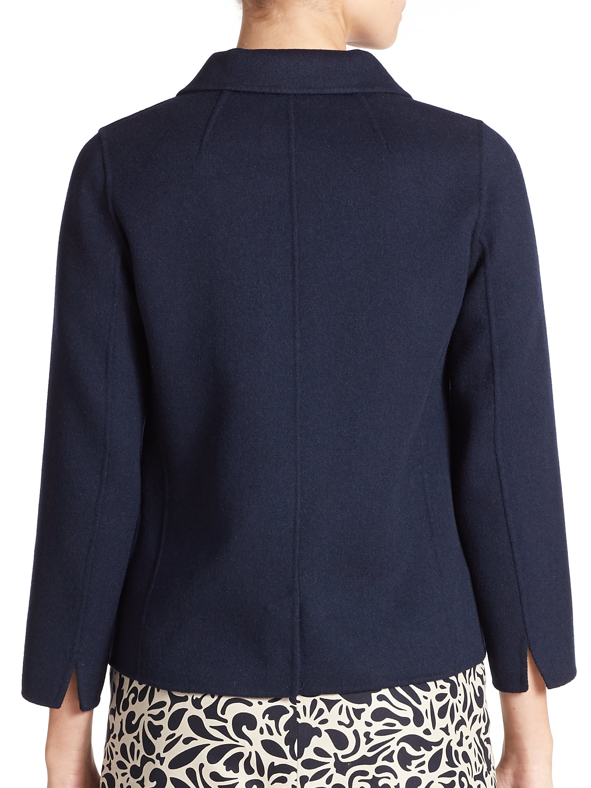Lyst - Max Mara Treviso Wool Jacket in Blue