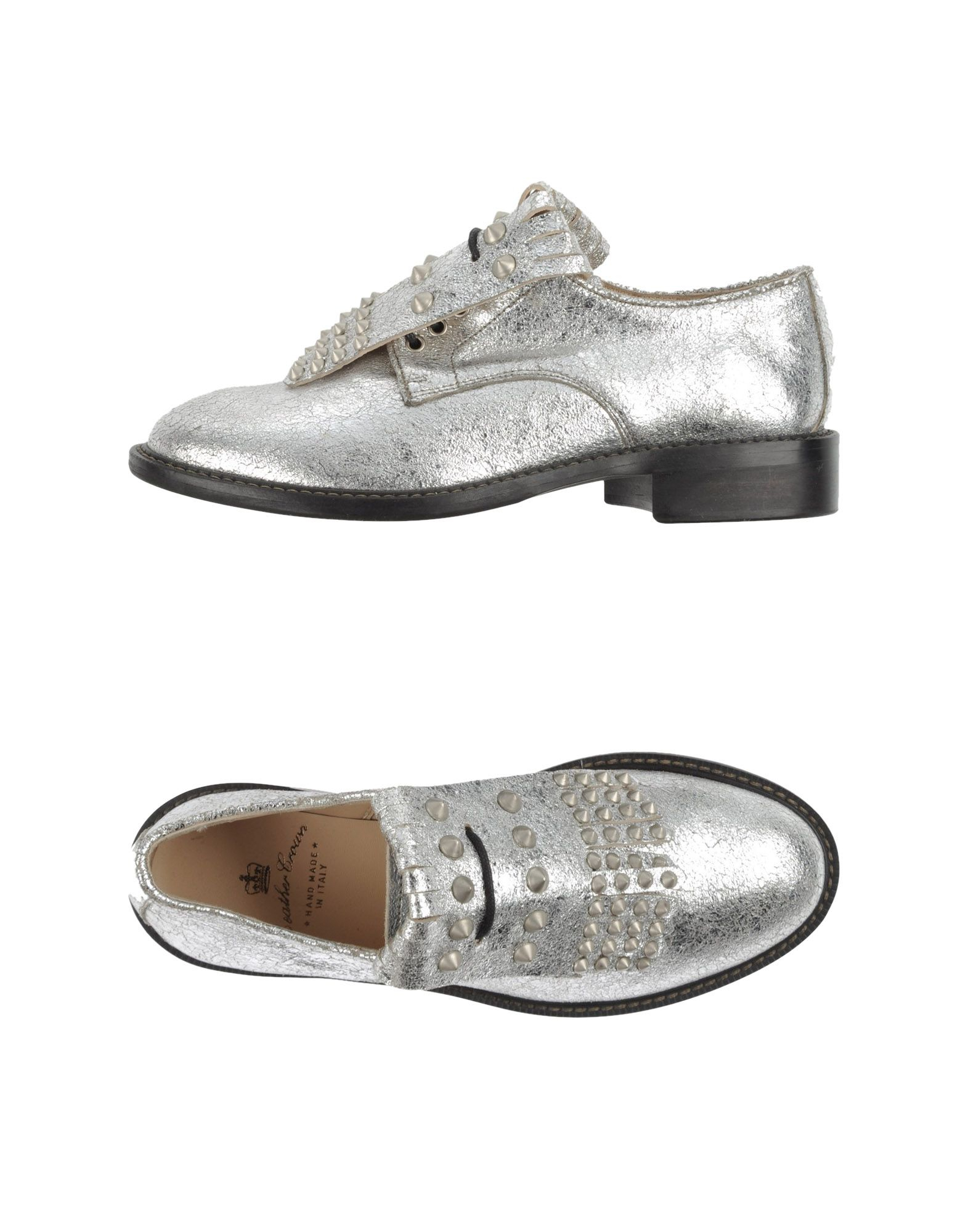 Lyst - Leather crown Lace-up Shoes in Metallic