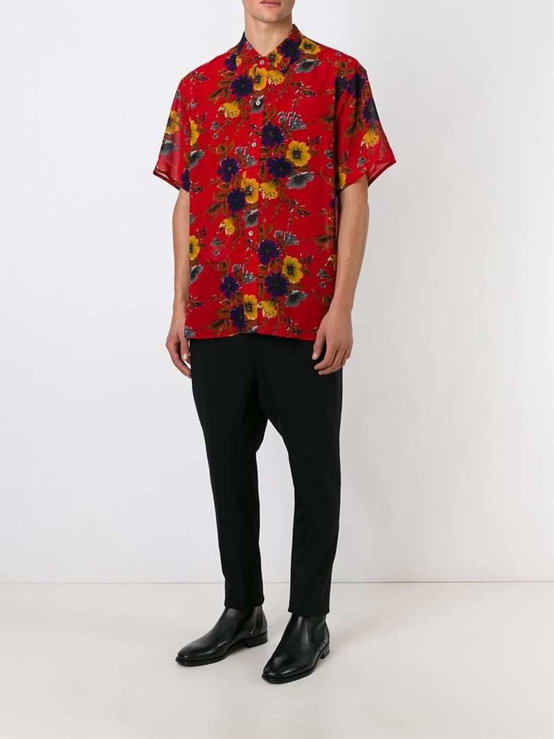 Lyst - Jean Paul Gaultier 'junior Gaultier" Short Sleeve Shirt in Red for Men