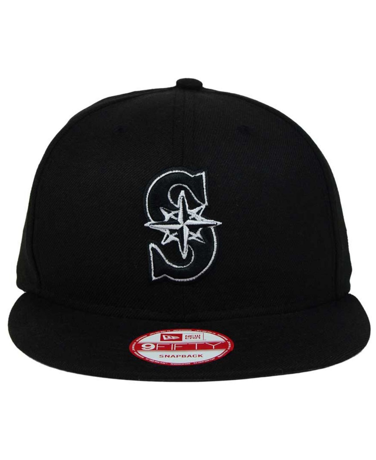 New Era Seattle Mariners B-dub 9fifty Snapback Cap In Black For Men ...