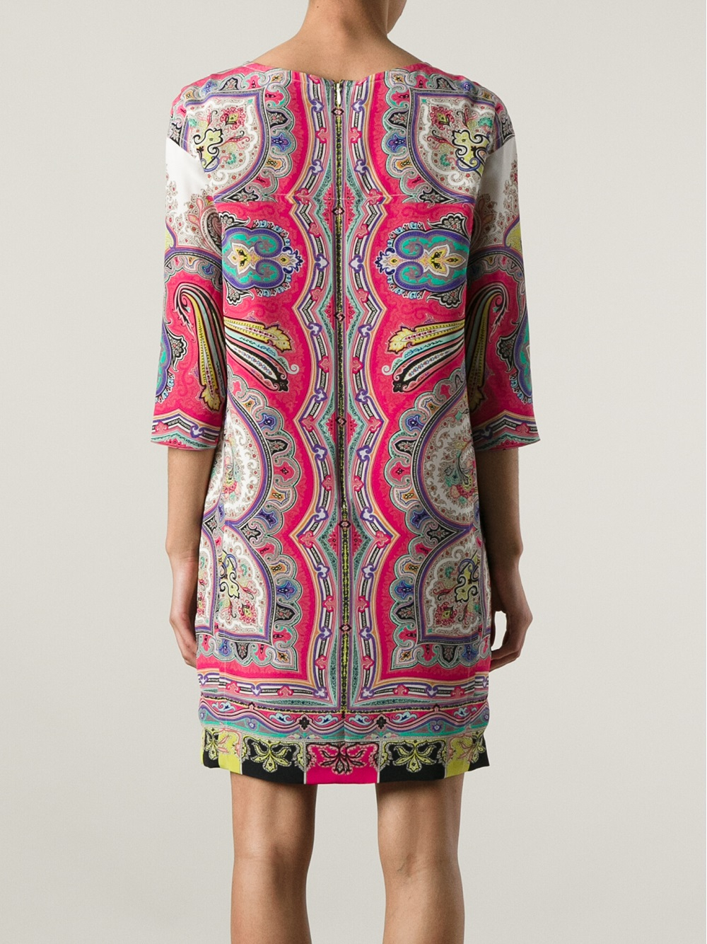 Lyst Etro Paisley Print Shift Dress In White 1911