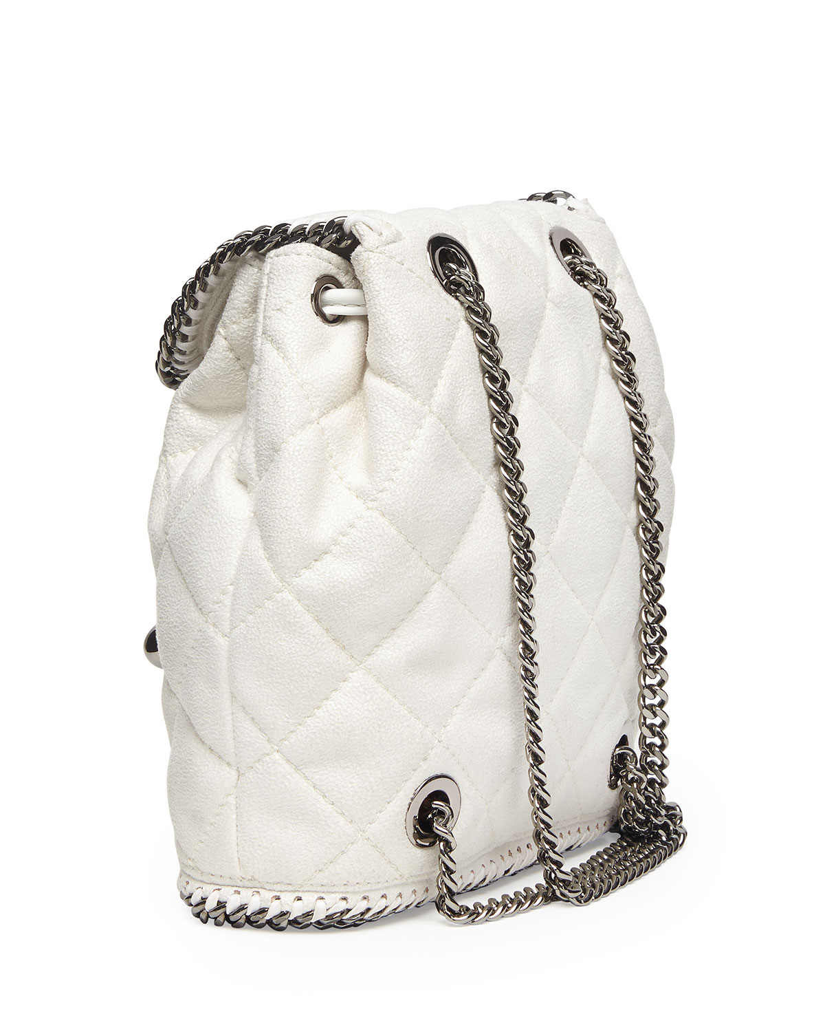 Lyst - Stella Mccartney Falabella Quilted Mini Backpack in White
