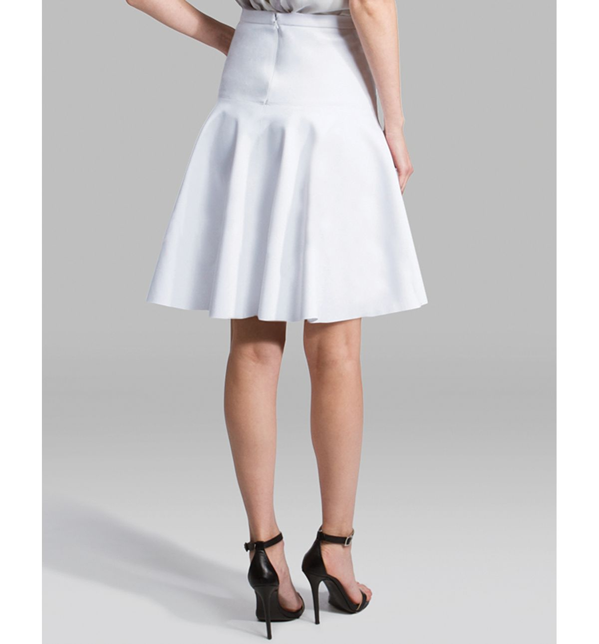 Halston Skirt Ponte Fit and Flare in White - Lyst