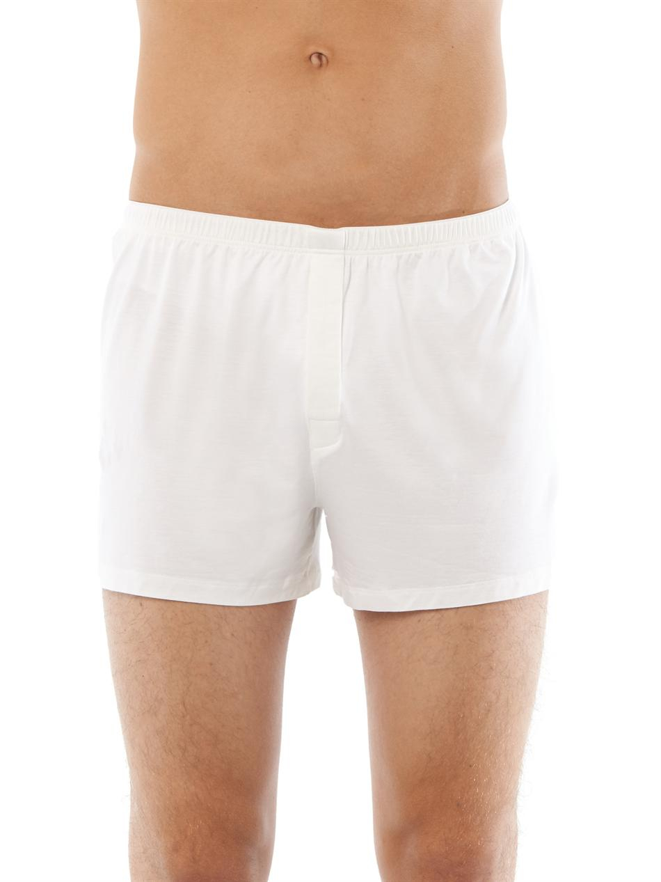 Lyst Hanro SilkBlend Boxers in White for Men
