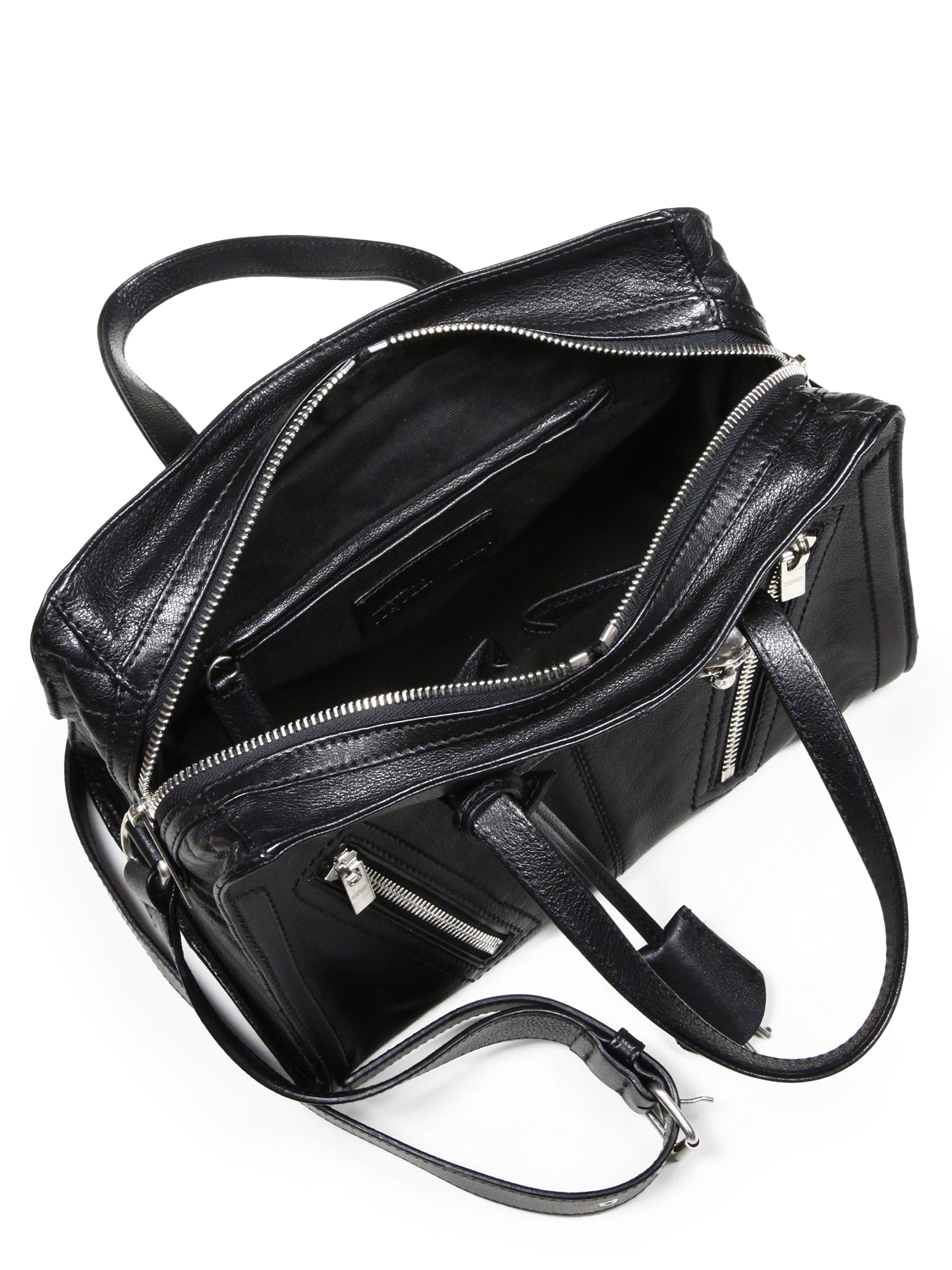 Monogram Small Zip-around Satchel Bag, Gray Monogram Small Zip-around Satchel Bag, Gray
