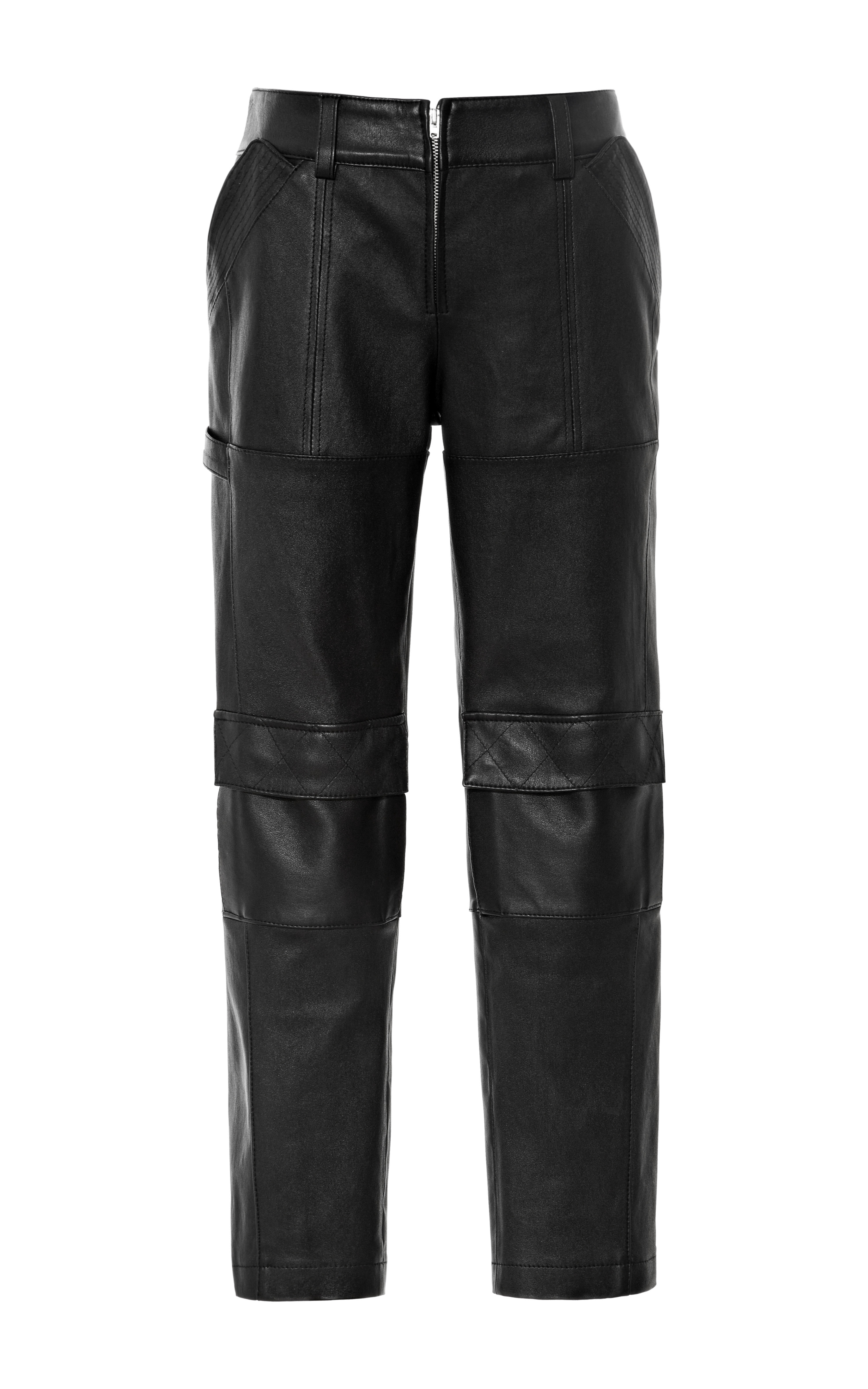 Opening ceremony Sera Stretch Leather Cargo Pants in Black | Lyst