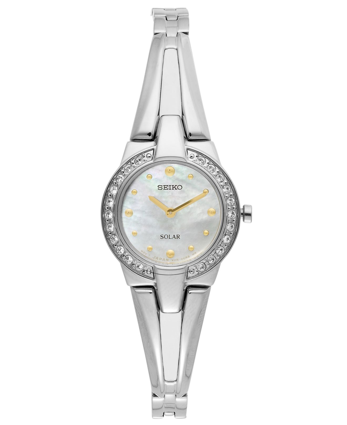 Seiko Women's Solar Tressia Stainless Steel Bangle Bracelet Watch 30mm Sup231 A Macy's