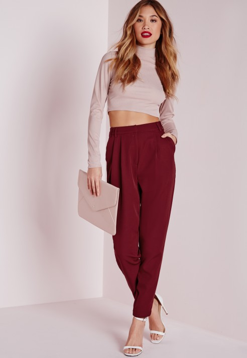 high waisted cigarette trousers