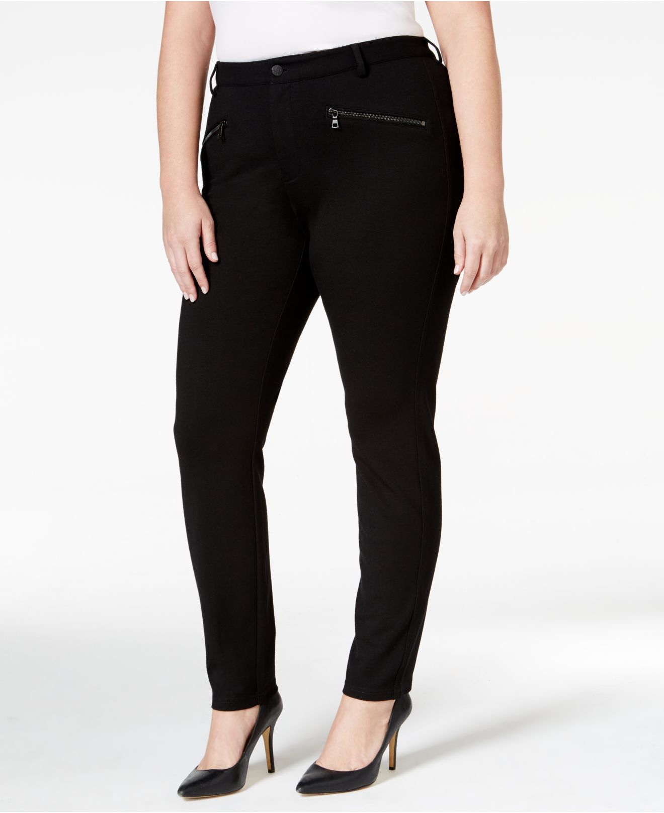 black leggings zip pockets