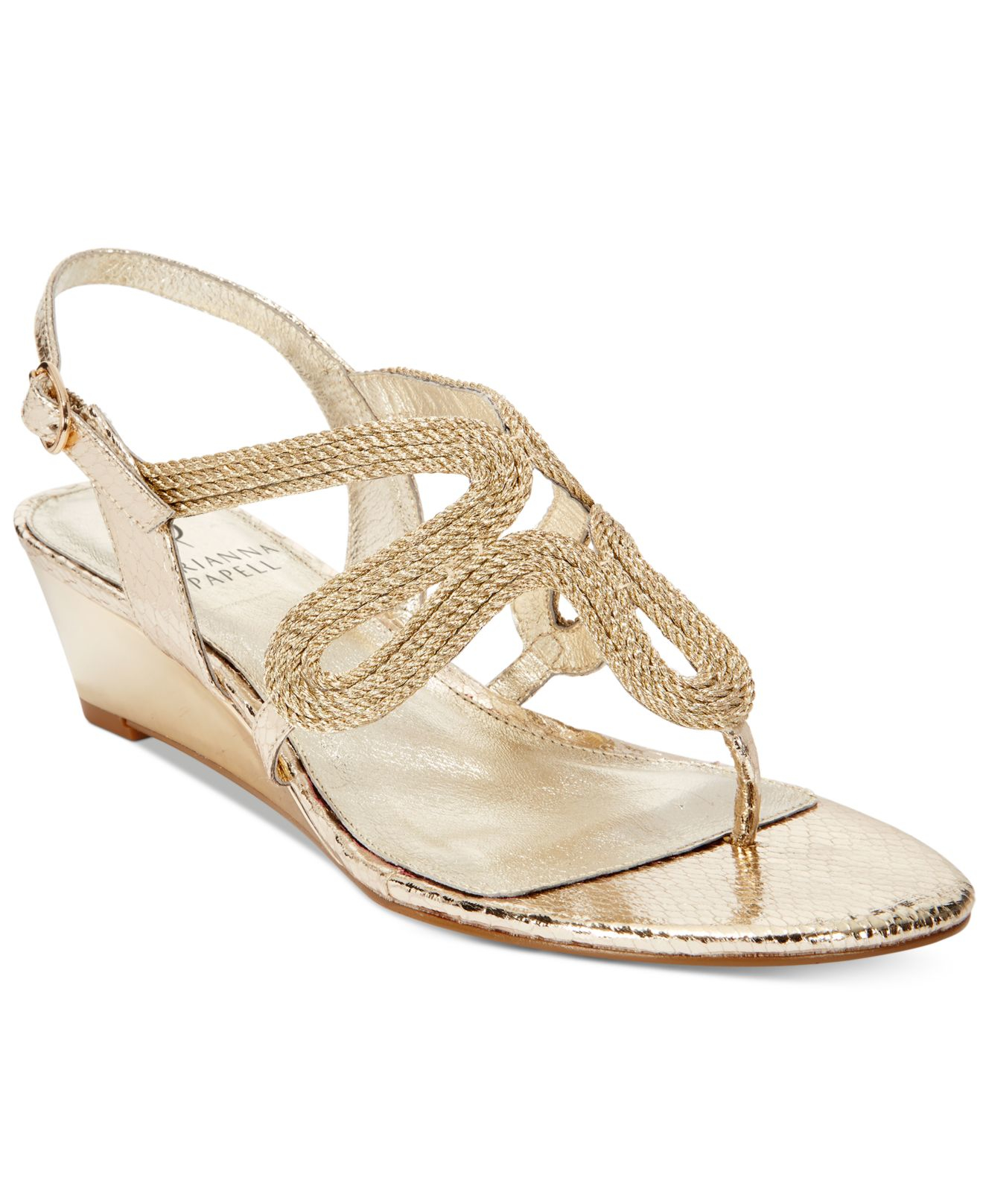 Adrianna papell Carli Evening Sandals in Metallic | Lyst