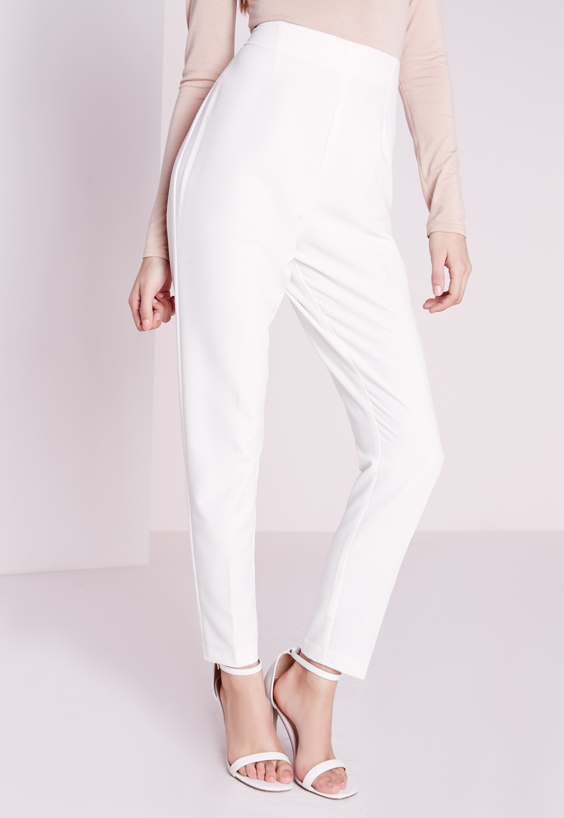 high waisted cigarette trousers