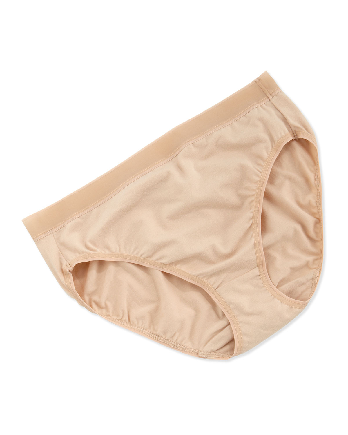 Lyst Wacoal Suede Cotton Hicut Panties in Natural