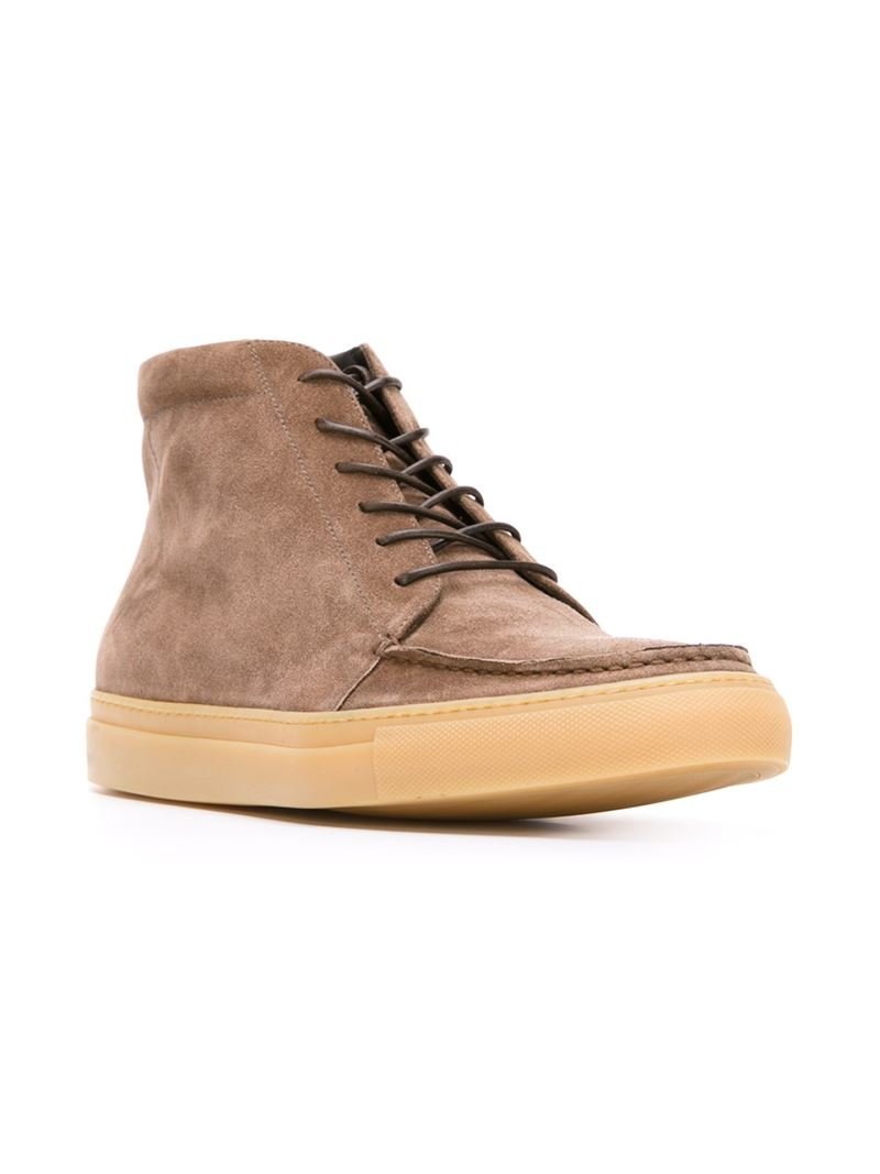 Lyst - Giorgio Armani Lace-up Boots in Brown for Men