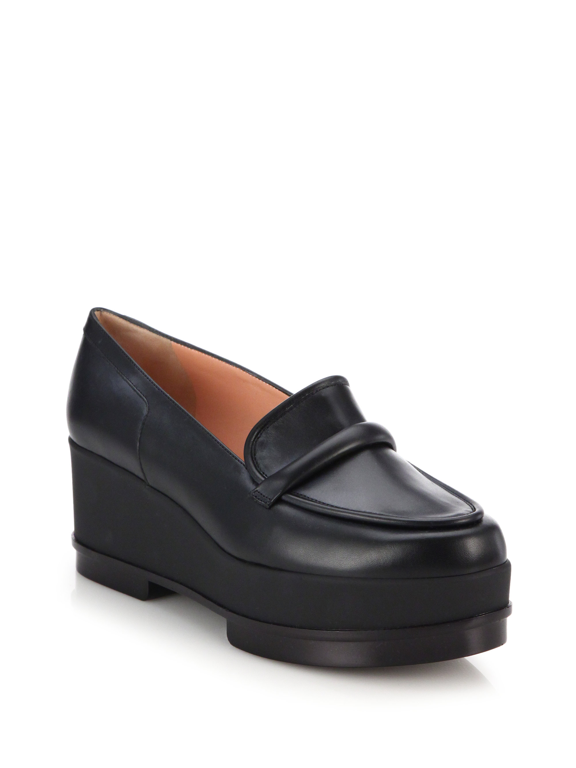 Lyst Robert Clergerie Yokolo Leather Platform Loafers In Black 9930