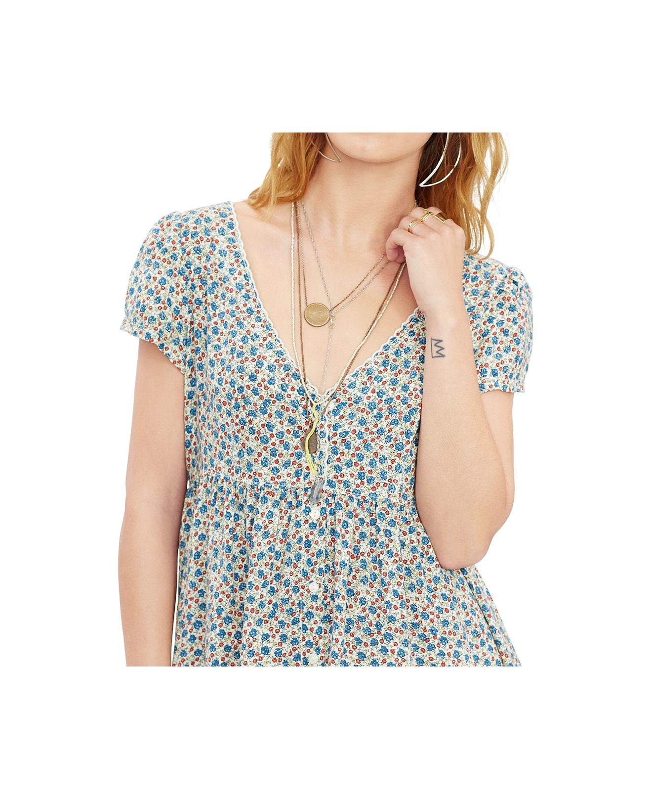 ralph lauren floral babydoll dress
