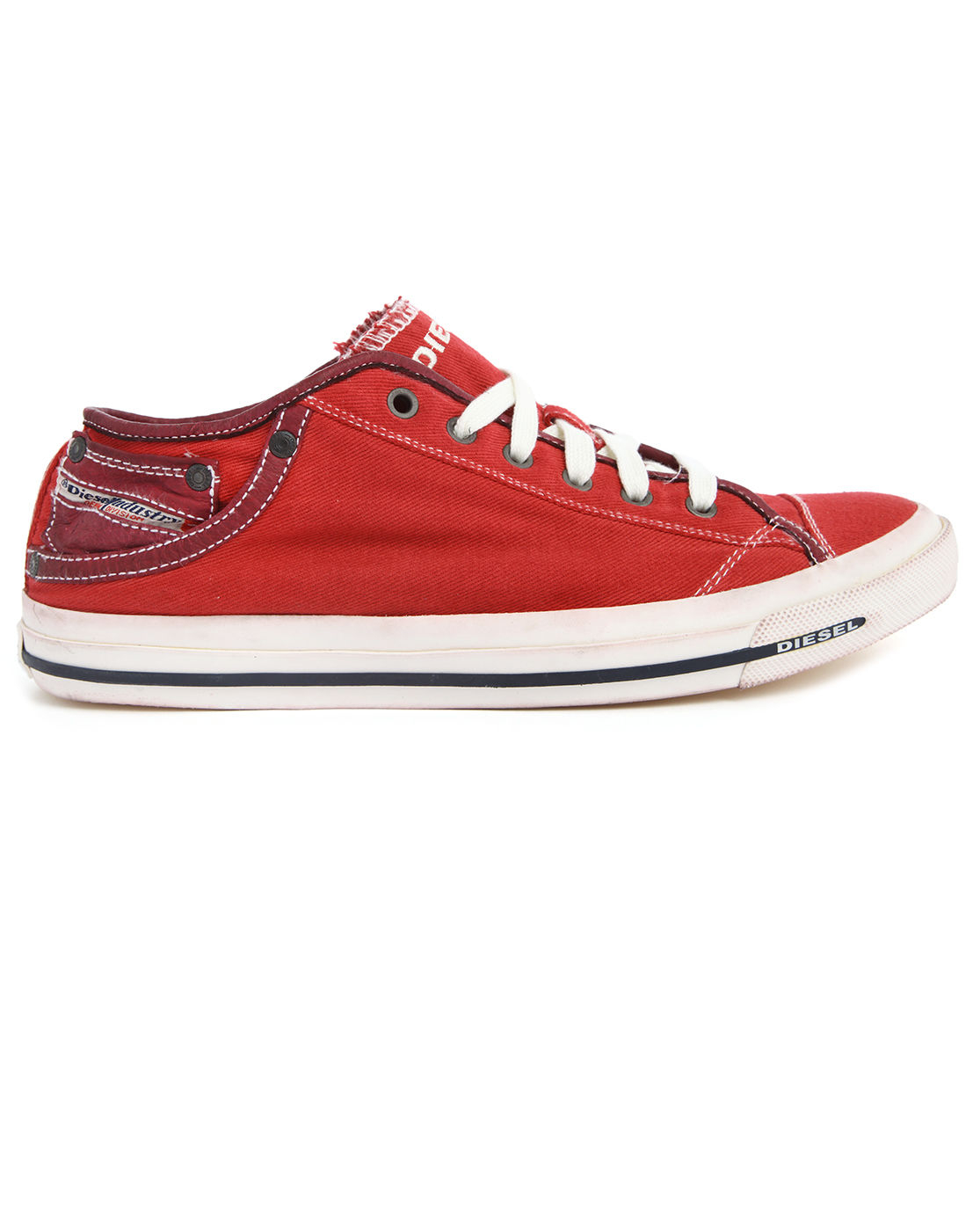 Diesel Magnet Exposure Red Canvas Low Rise Sneakers in Red for Men | Lyst