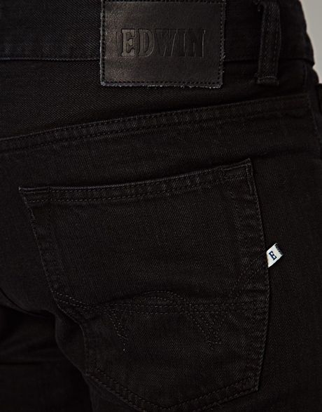 Edwin Slim Fit Jeans Ed80 in Black Onyx Denim in Black for Men | Lyst