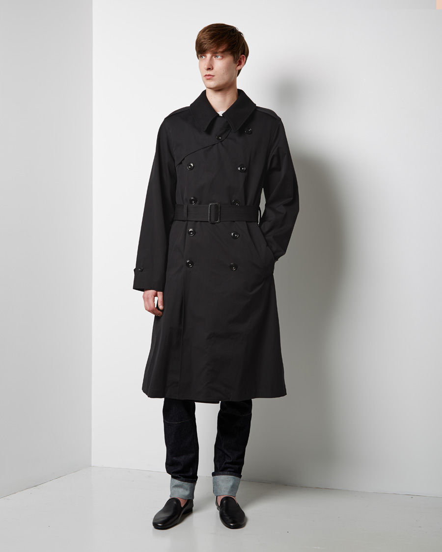 Lyst - Lemaire Trench Coat in Black for Men