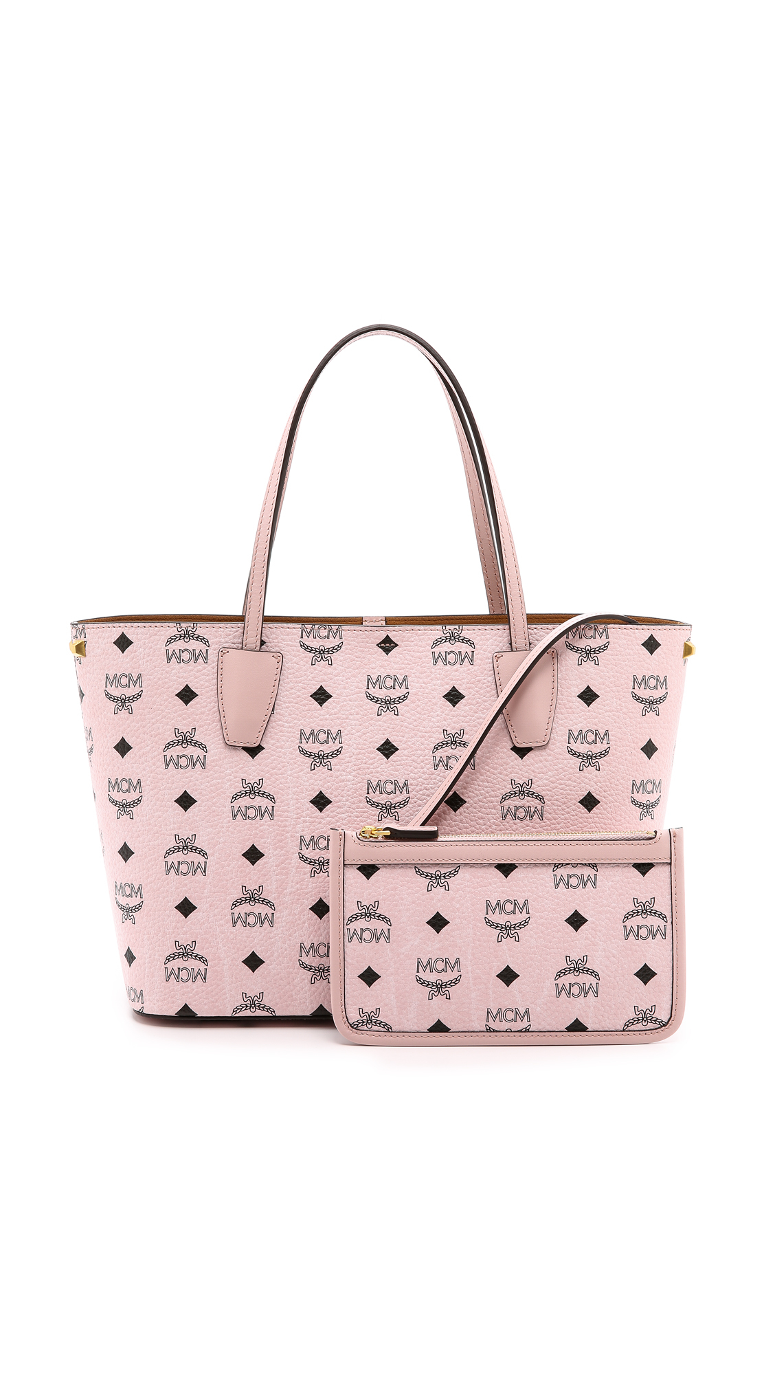 Mcm Small Shopper Tote - Chalk Pink in Pink - Lyst