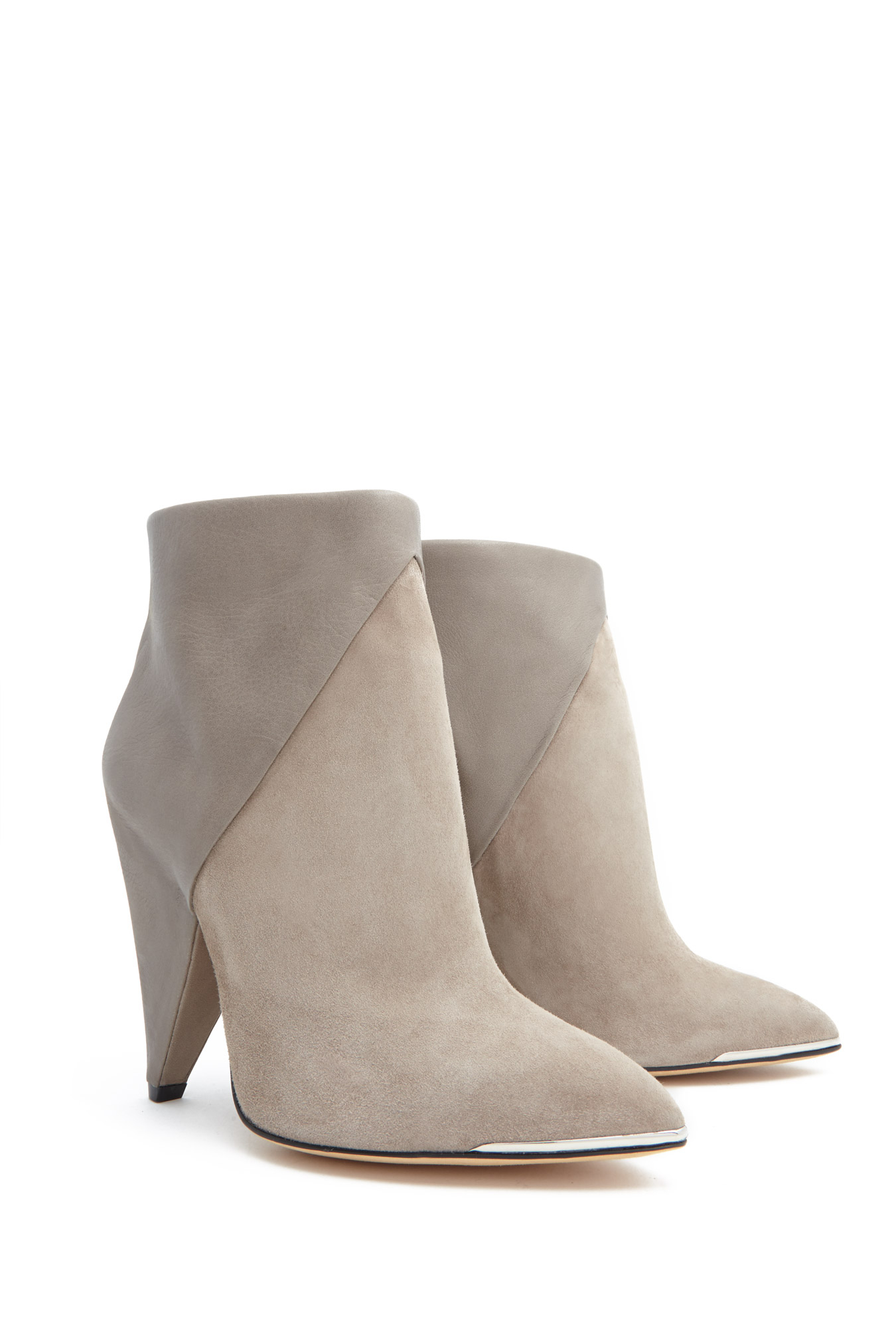 Iro Taupe Keira Suede and Leather Boot in Brown (taupe) | Lyst