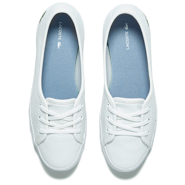 Lacoste Women's Ziane Chunky 116 2 Leather Lace Pumps in White | Lyst