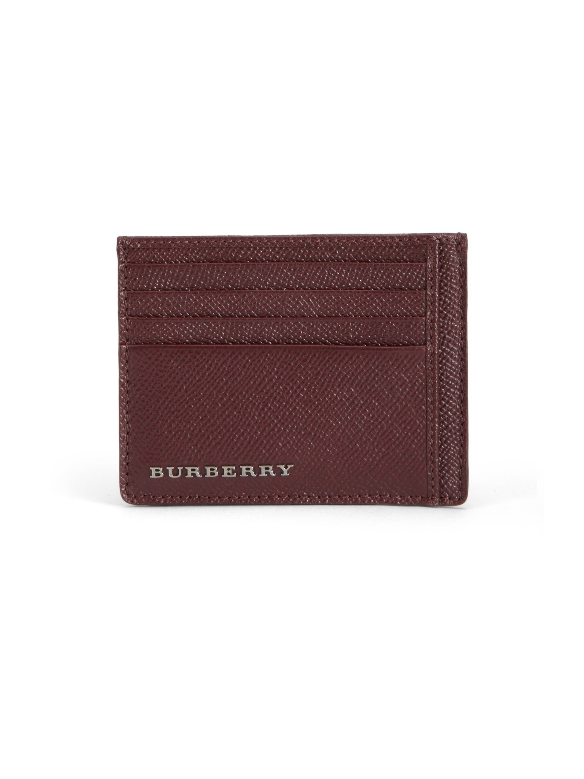 Burberry Bernie Leather Card Case in Purple for Men (bordeaux) Lyst