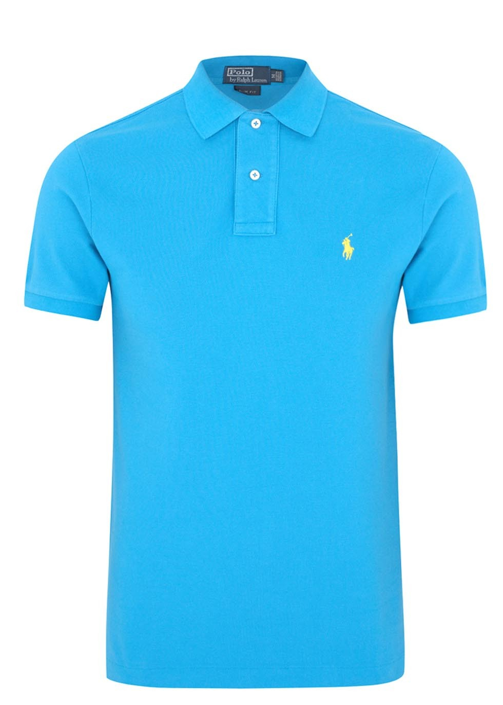 Polo Ralph Lauren Turquoise Piqué Cotton Polo Shirt in Blue for Men ...