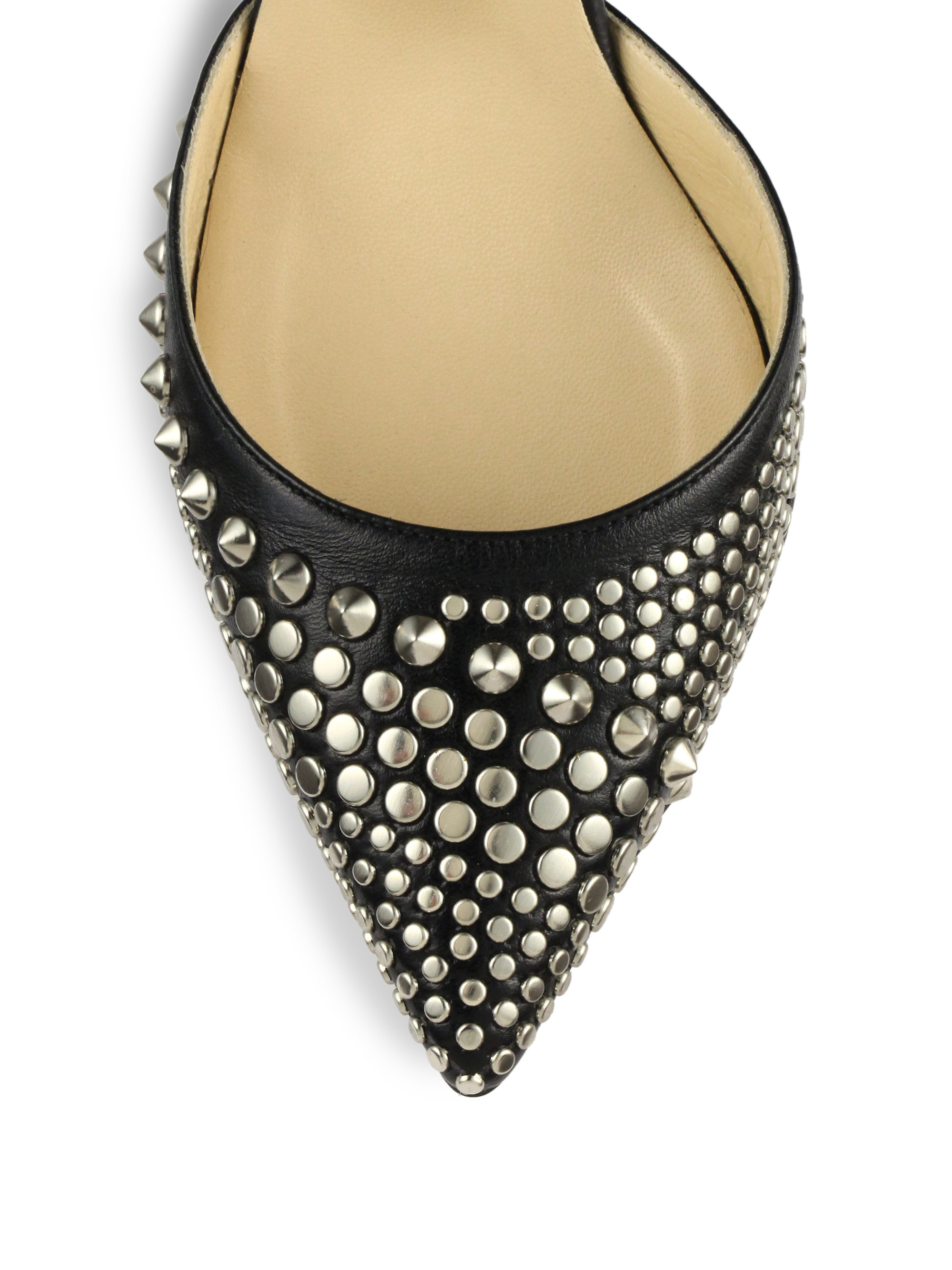 studded flat pumps