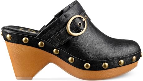 G By Guess Womens Jimble Clogs in Black | Lyst