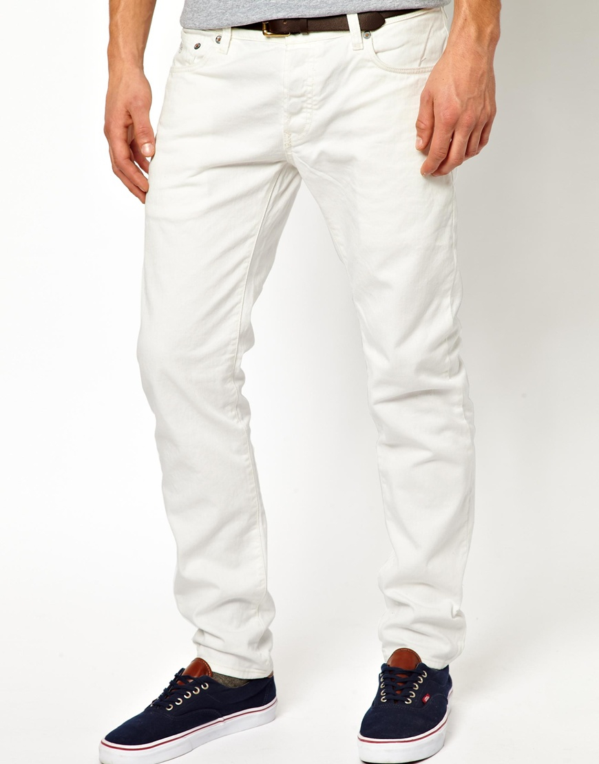 Lyst - G-Star Raw G Star Jeans 3301 Low Tapered White Denim 3D Raw in ...