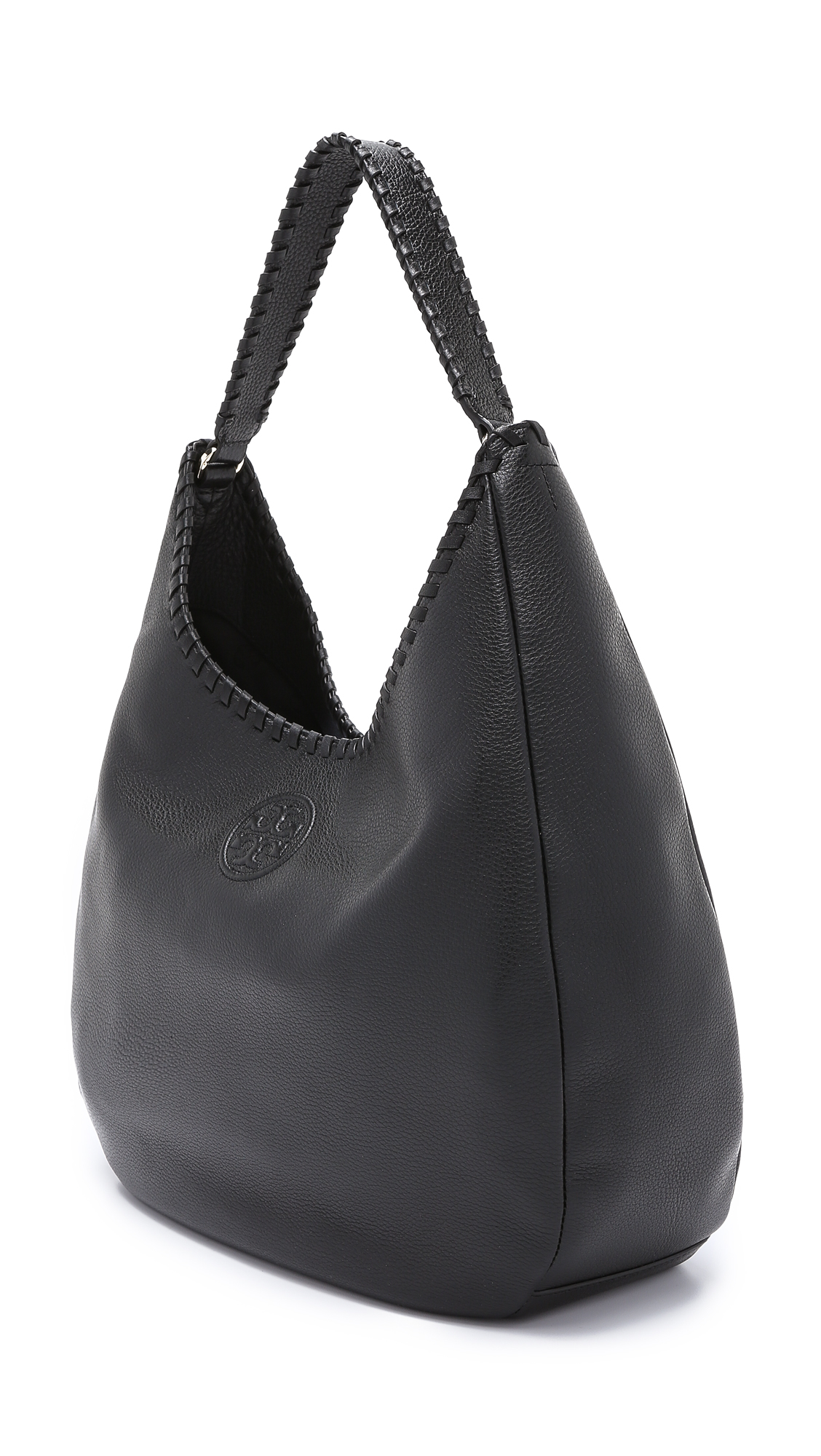 Lyst Tory Burch Marion Hobo Bag Black In Gallery Previously Sold At Bop Women S Tory Burch Marion