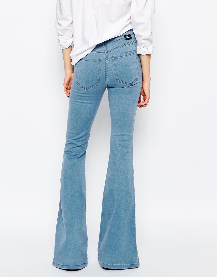 Dr. Denim Denim Brigitte High Waist Skinny Flare Jeans in Blue (Orange ...
