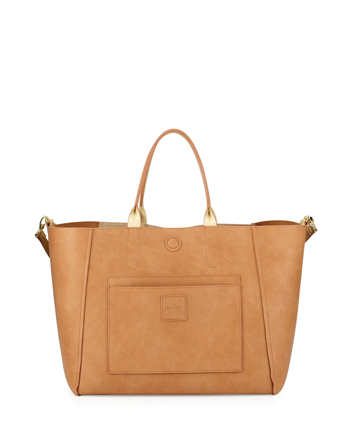 Lyst - Neiman Marcus Reversible Faux-leather Tote Bag in Natural