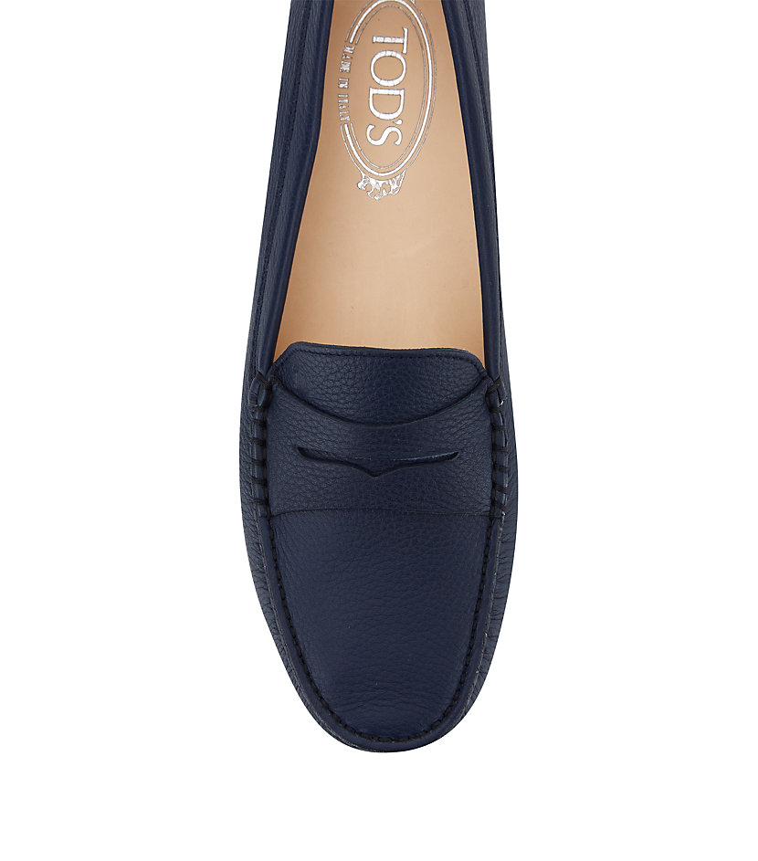 Tod's Gommino Leather Driving Shoe in Blue | Lyst