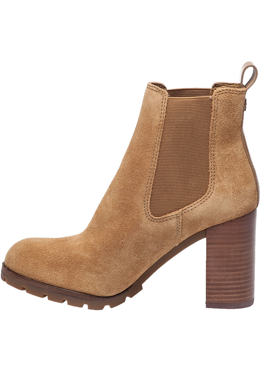 Lyst - Tory Burch Stafford Suede Ankle Boots in Brown