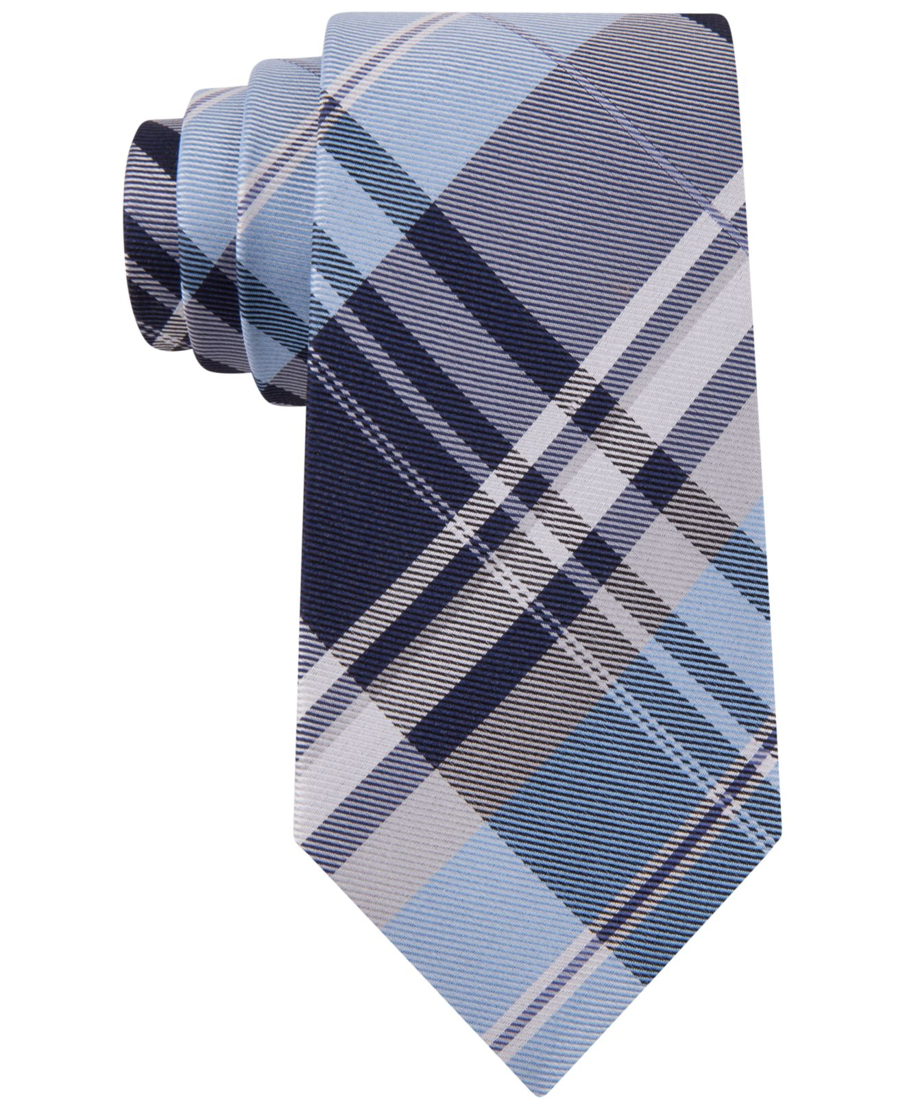 Kenneth cole reaction Plaid Slim Tie in Blue for Men (Navy) | Lyst