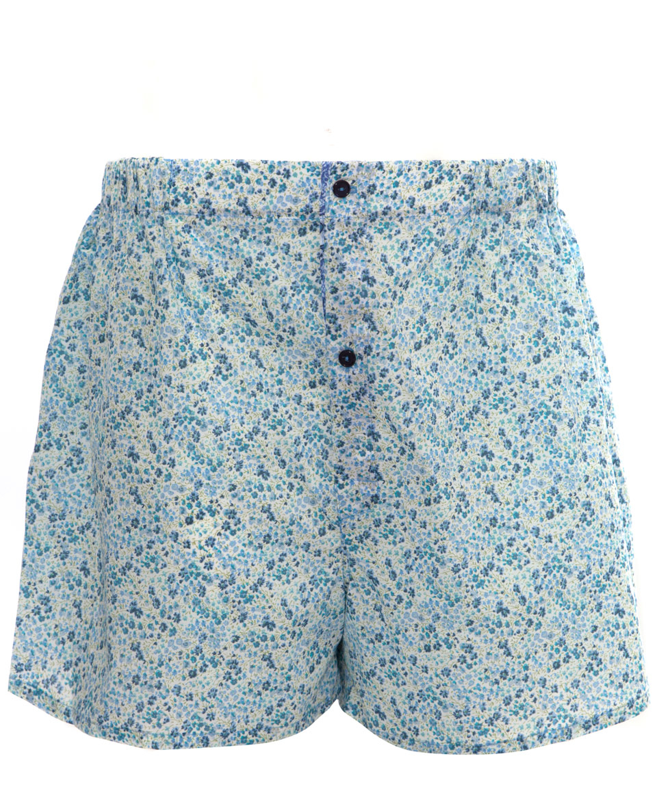 Liberty Light Blue Cotton Boxer Shorts in Blue for Men Lyst