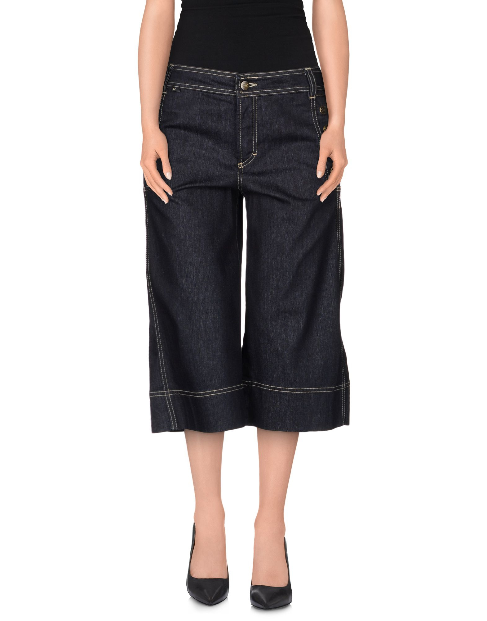 Lyst Just Cavalli Denim Capris in Blue