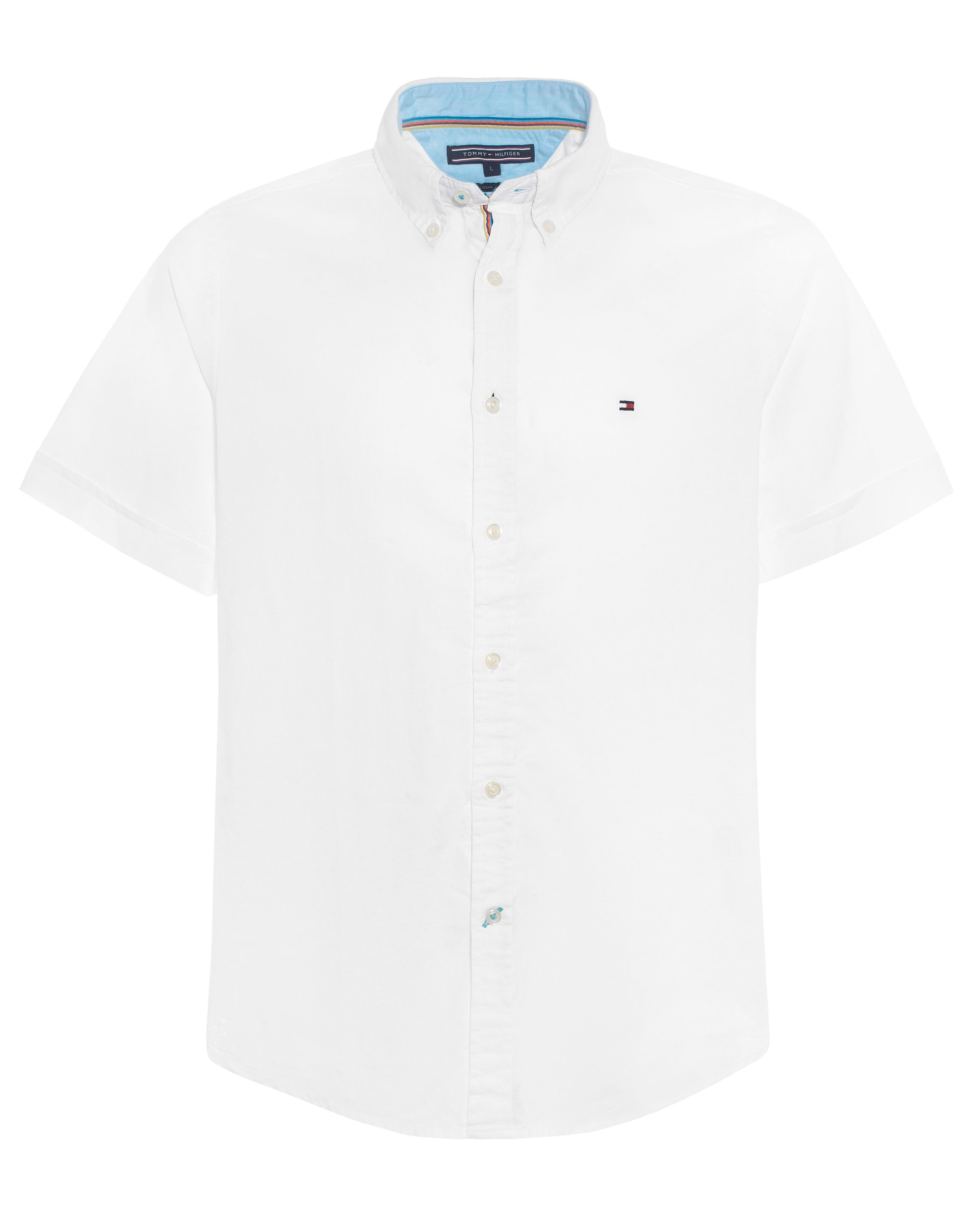 Tommy Hilfiger Plain Classic Fit Short Sleeve Button Down Shirt in ...