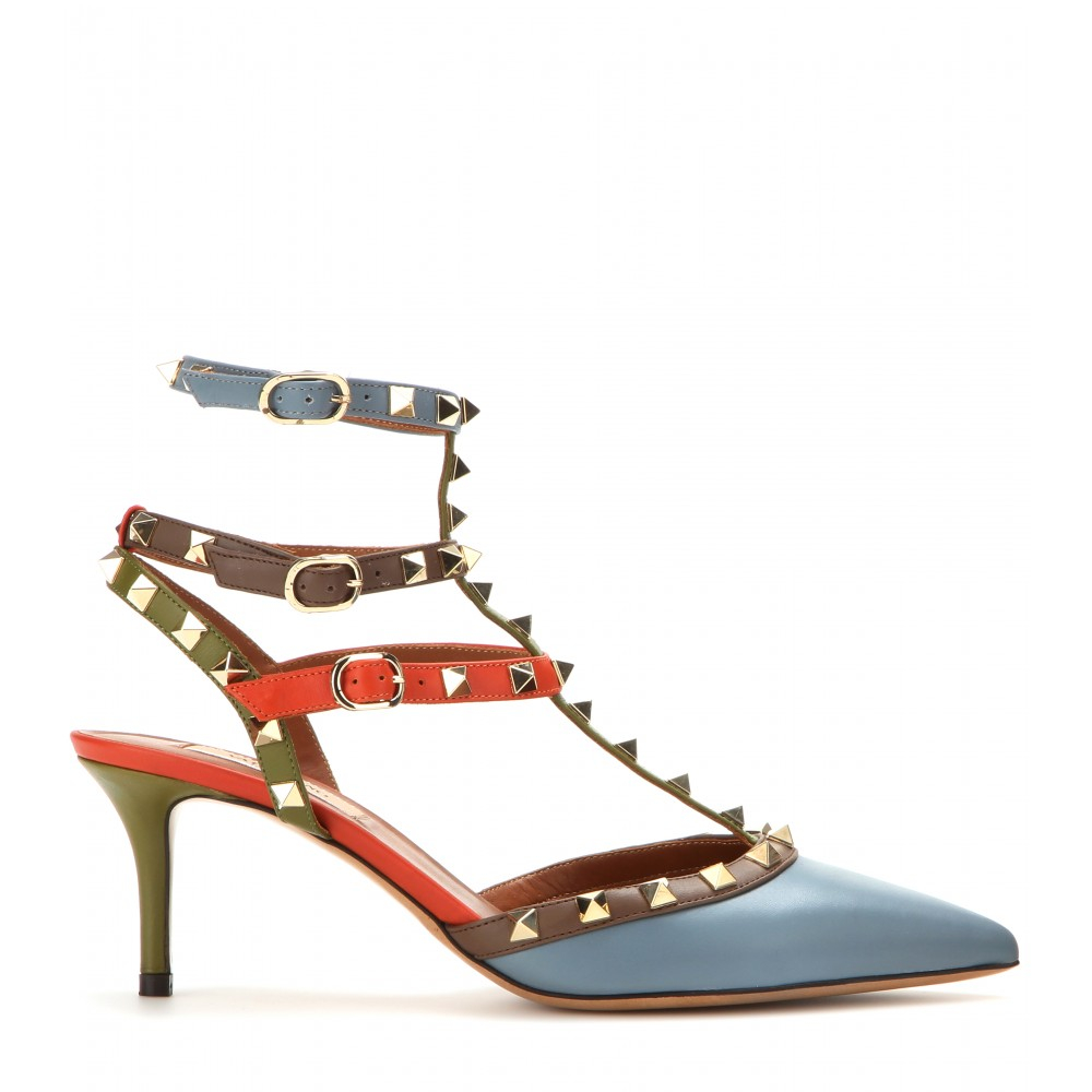 valentino rockstud slingback kitten heel