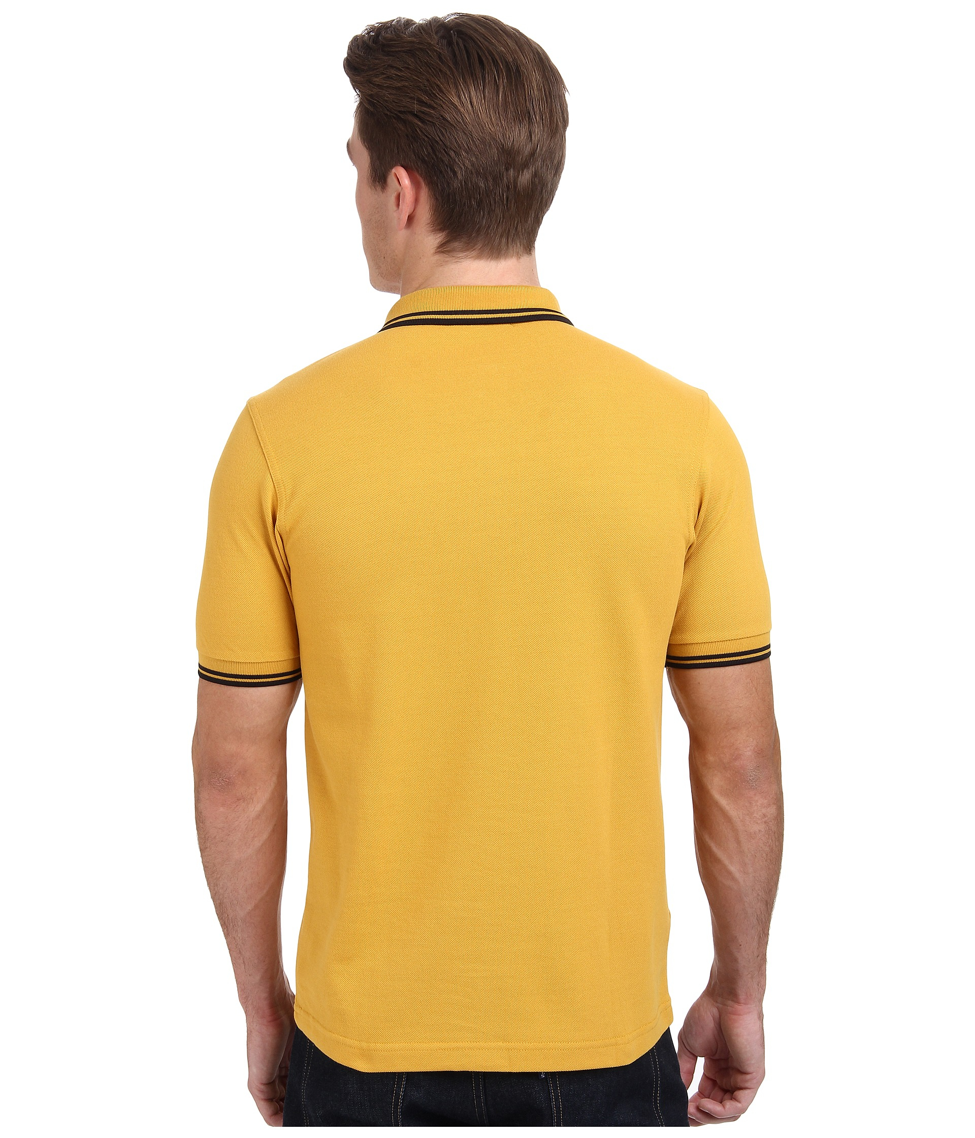 fred perry yellow polo shirt