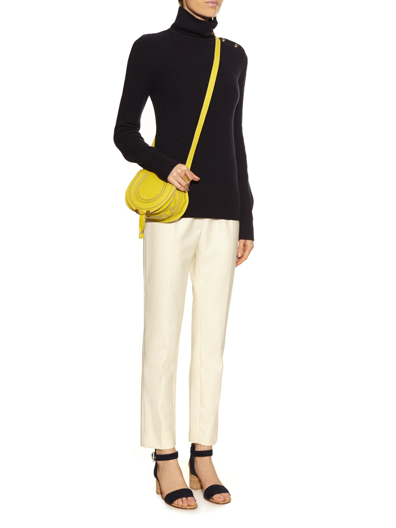 Chlo Marcie Mini Leather Cross-body Bag in Yellow | Lyst