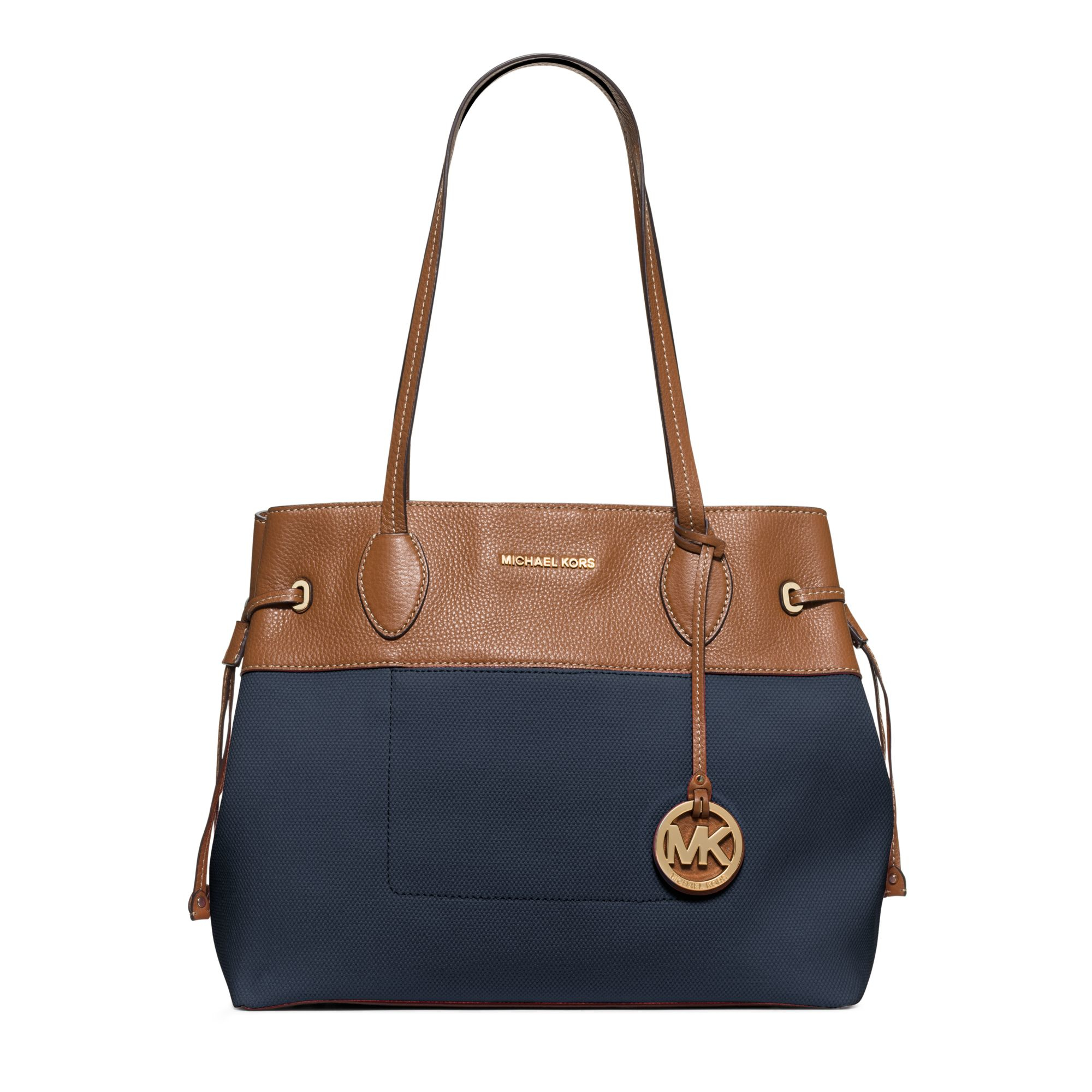 Michael kors Marina Large Canvas Tote in Blue | Lyst