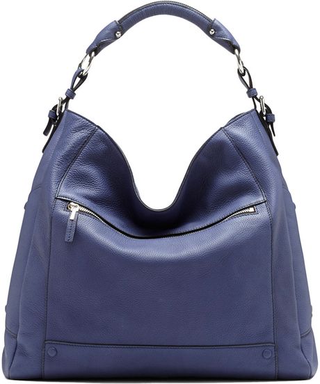 Vince Camuto Mikey Leather Hobo Bag in Blue (cobalt) | Lyst