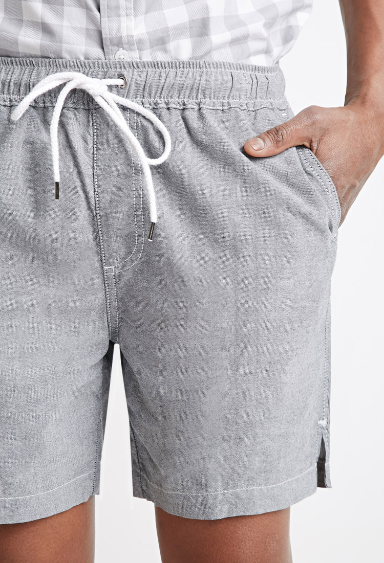 Lyst Forever 21 Cotton Drawstring Shorts in Gray for Men