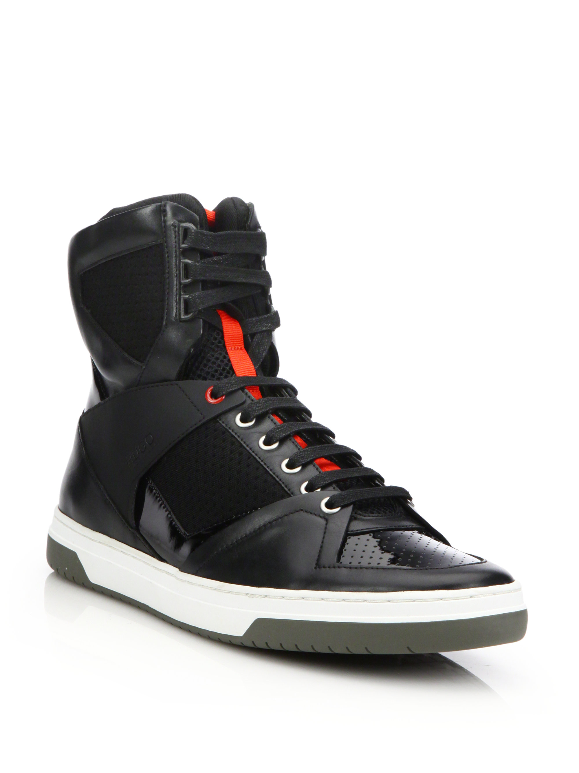 hugo high top sneakers trasto high top sneakers in black for lyst hugo high top sneakers trasto high top sneakers in black for lyst